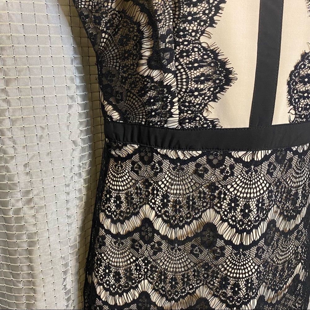 Andree Black Lace Sheath Dress Size Medium. No rips or tears! Great condition! - Picture 2 of 8